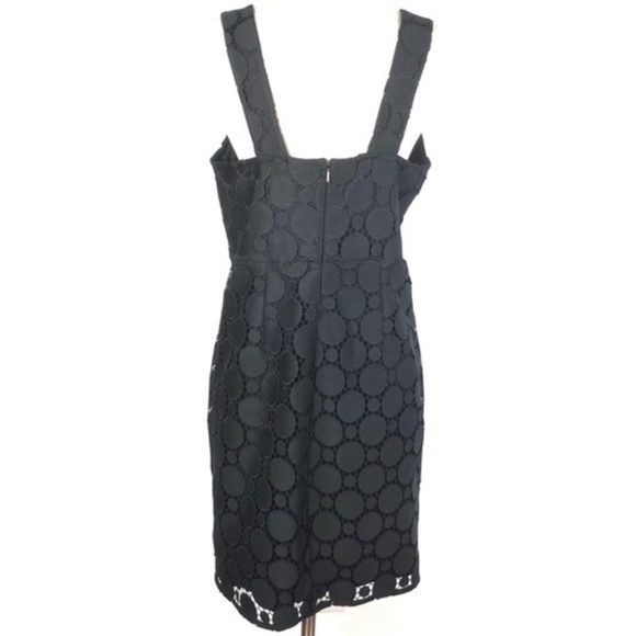 DKNY Black Circle Lace Sheath Sleeveless Career Dr - Picture 4 of 6
